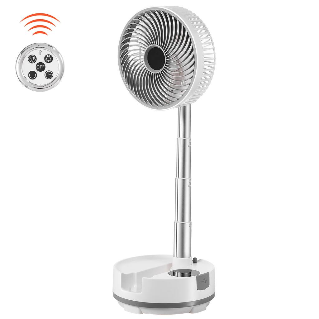 8 inch Foldable Rechargeable Oscillating Fan 3 in 1 Remote 8 Speeds