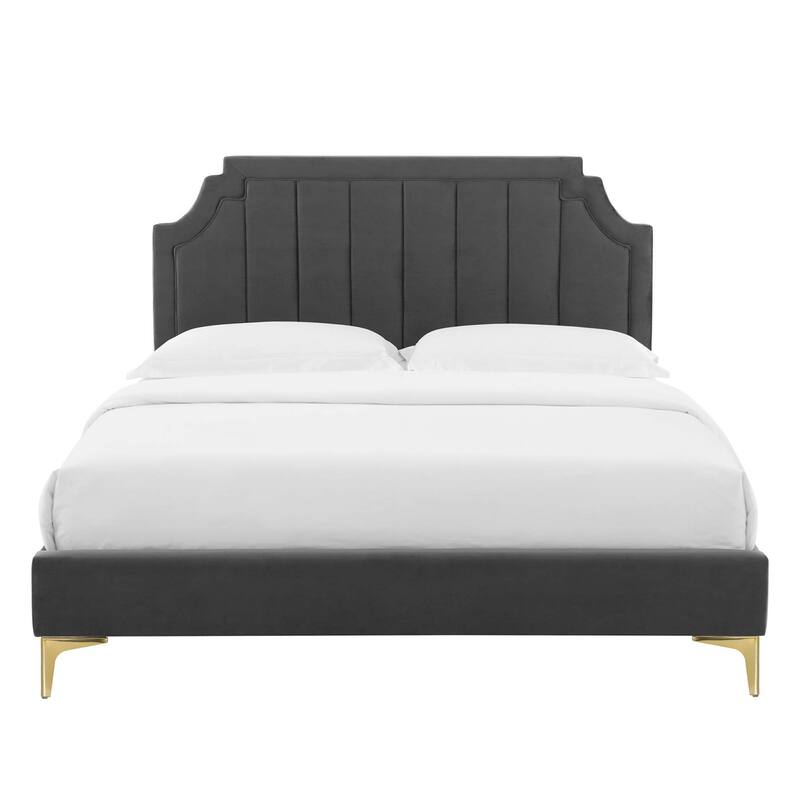 Sienna Performance Velvet Queen Platform Bed