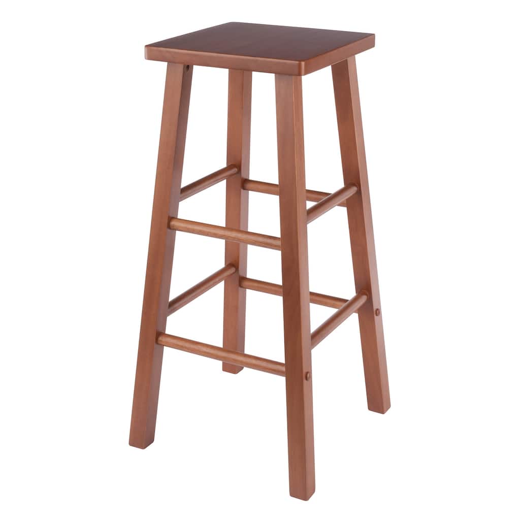 Bar Stool with Squared Legs - 29" - Teak Finish
