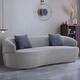 preview thumbnail 25 of 32, Mid Century Style Fabric Curved Sofa