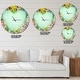 preview thumbnail 4 of 8, Designart 'Vintage Flowers with Heart Shape' Oversized Traditional Wall CLock