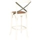 preview thumbnail 4 of 3, SAFAVIEH 30-inch Eleanor X-Back Antique White Bar Stool