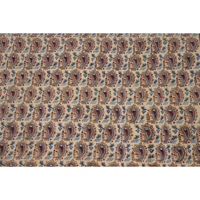 Paisley Mood Persian Vintage Area Rug Hand-Knotted Wool Carpet - 6'9"x 10'7"