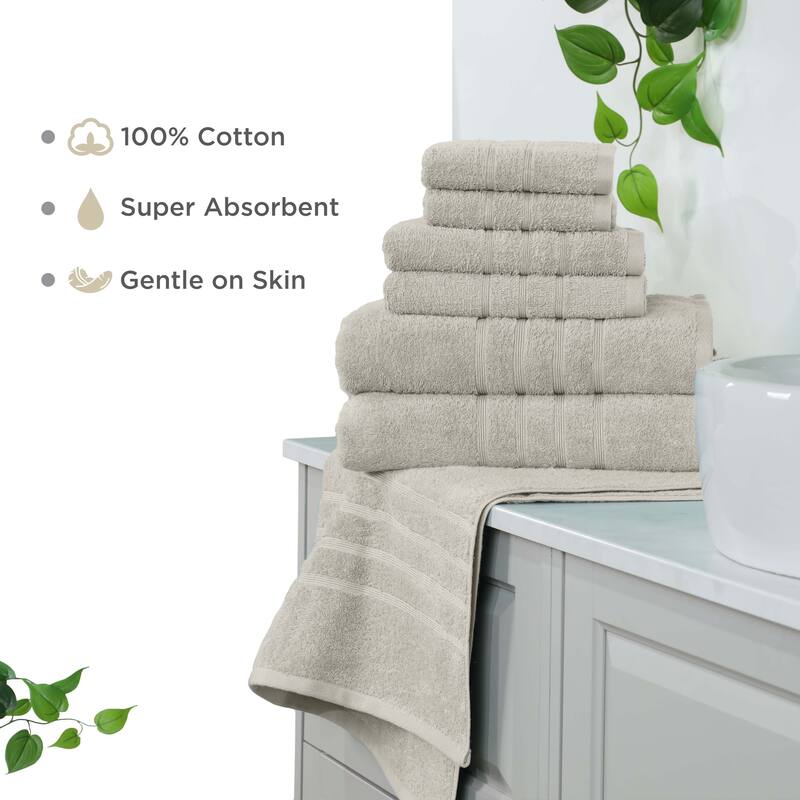 Martex Ultimate Performance Cotton Low-Lint Soft Absorbent Towel Set