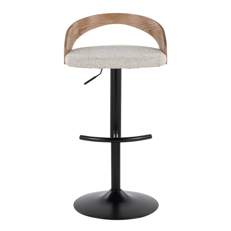 Carson Carrington Stavanger Adjustable Bar Stool with Rounded T Footrest (Set of 2)