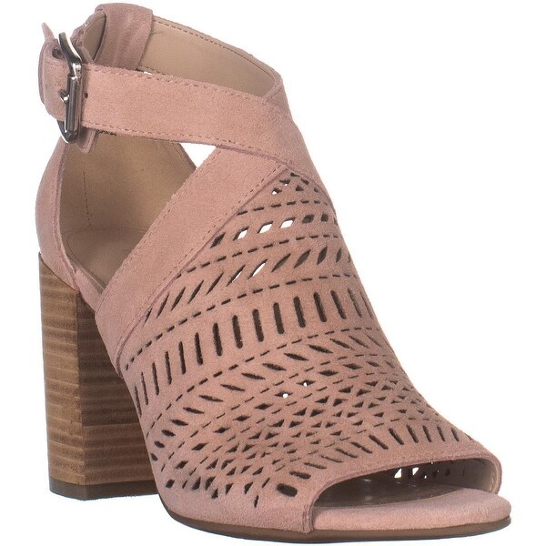 light pink block heels
