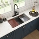 preview thumbnail 38 of 40, Undermount Single Bowl 16 Gauge Nano Stainless Steel Workstation Kitchen Sink with Pull Down Kitchen Faucet and Accessories