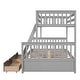 preview thumbnail 22 of 54, Space-Saving Twin Over Full Bunk Bed with Drawers, Solid Wood Frame with Guardrails and Ladder, Detachable into 2 Platform Beds