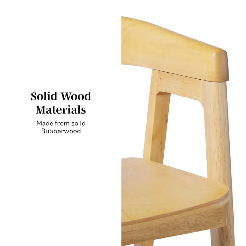 Middlebrook Modern Solid Wood Rounded Back Counter Stool
