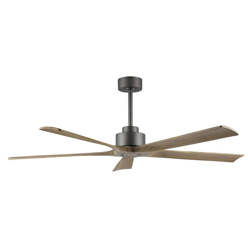 WINGBO 60" Solid Wood DC Motor Indoor Ceiling Fan with Remote·