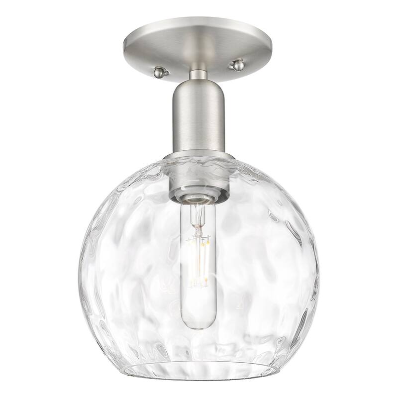 Innovations Lighting Endless Possibilities Arcadia - Athens Water Glass - 1 Light 8" Semi-Flush Mount
