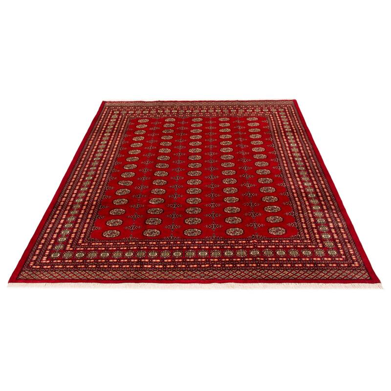 ECARPETGALLERY Hand-knotted Finest Peshawar Bokhara Red Wool Rug - 8'2 x 9'10