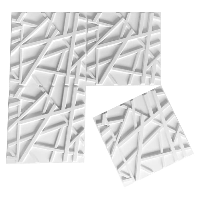 Art3d 3D Wall Panels PVC Crossing Lines Design (32 Sq.Ft)