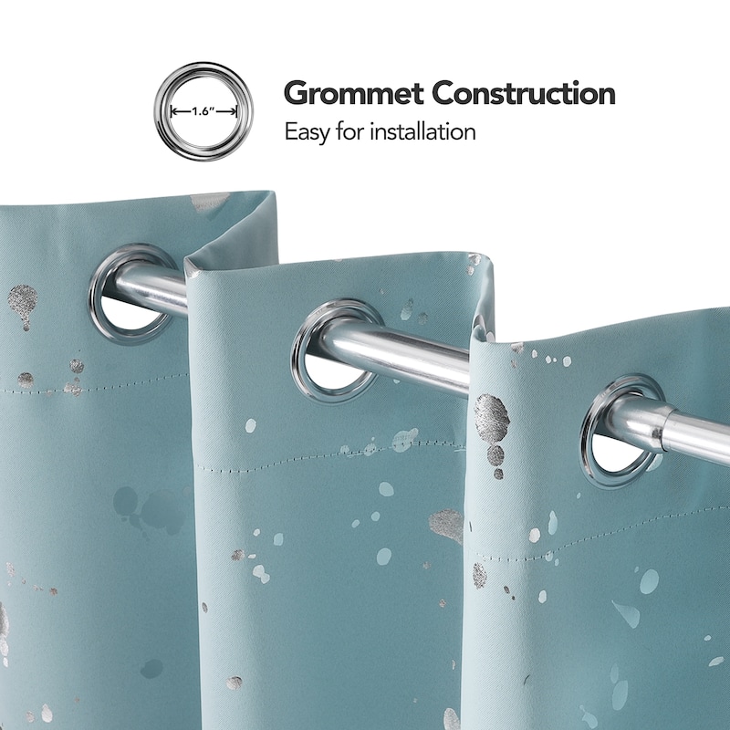 Deconovo Silver Spot 52 Width Curtain Panel Pair (2 Panel)