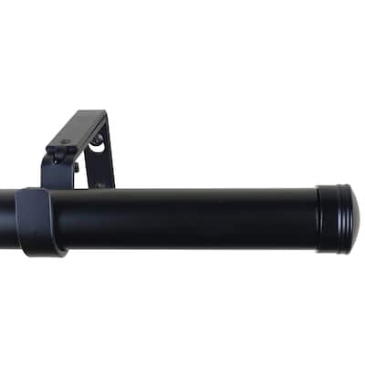Meriville 1-Inch Diameter Norwood End Cap Single Window Curtain Rod
