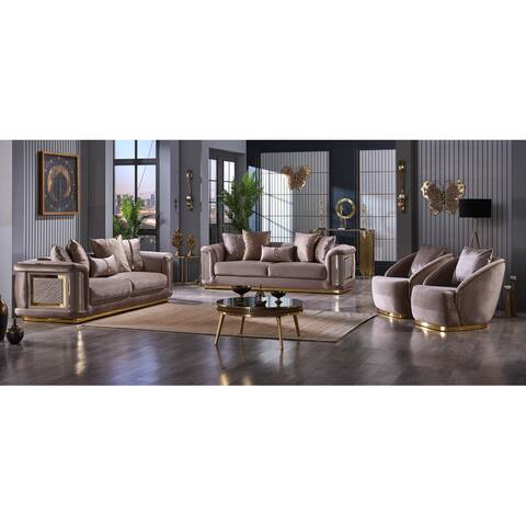 Elty Square Arms 4-piece Living Room Set Two Sofa And two Chair