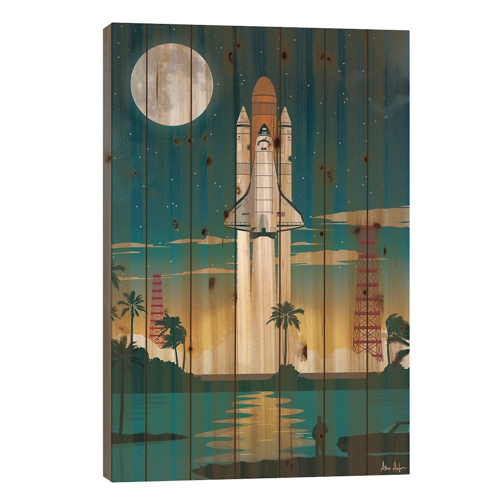 Discovery Launch Print On Wood by IdeaStorm Studios - Multi-Color