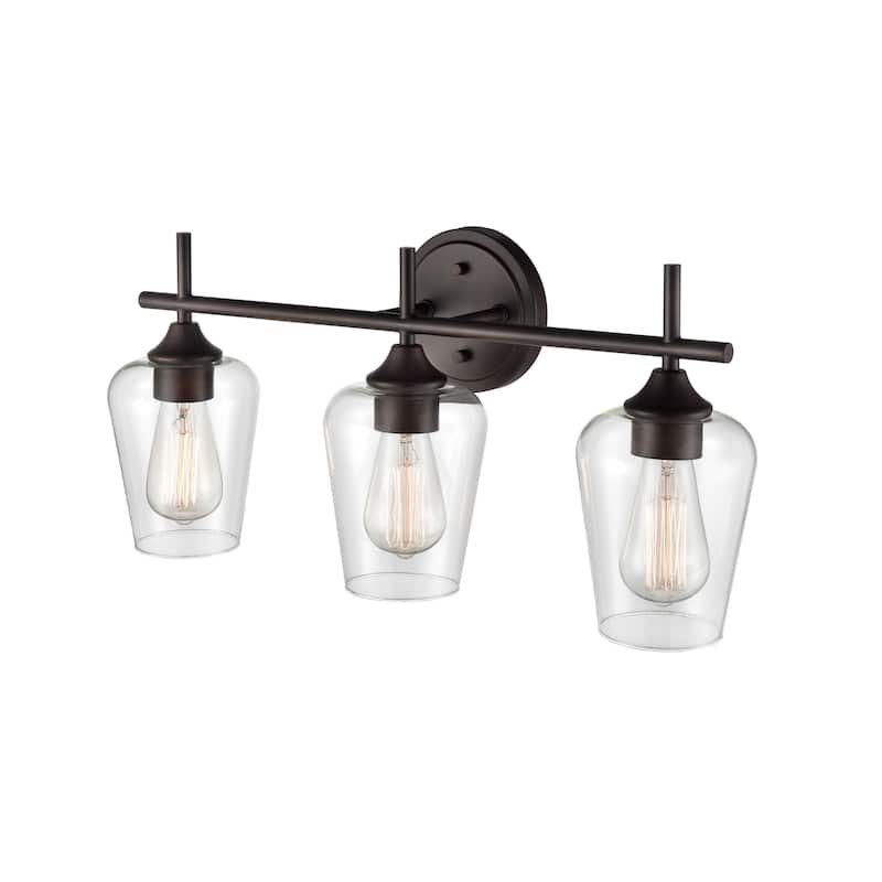 Millennium Lighting Ashford Metal Bathroom 3 Light Vanity Fixture in Multiple Finishes
