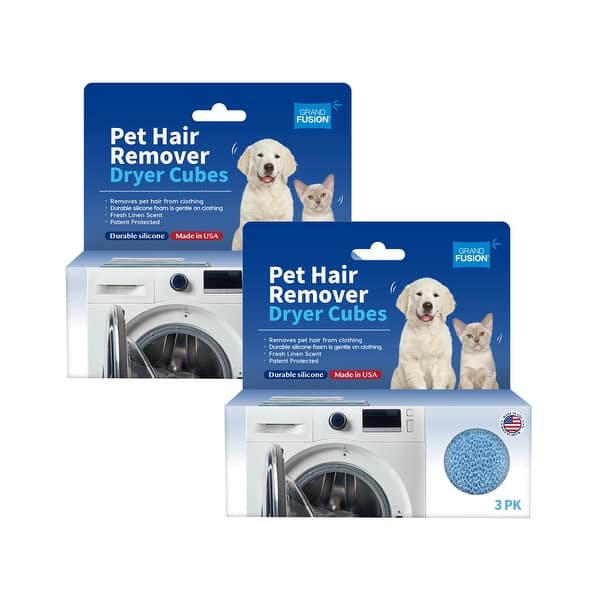 Grand Fusion Pet Hair Remover Dryer Cubes, 6 Pack Set, Made In The USA