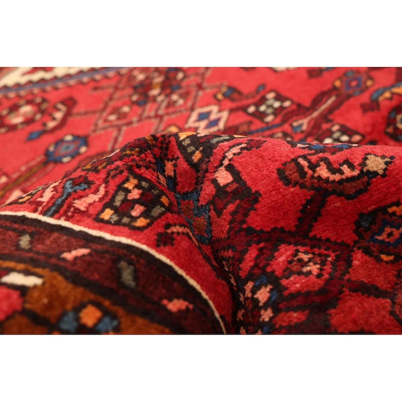 ECARPETGALLERY Hand-knotted Andelz Red Wool Rug - 3'7 x 11'0