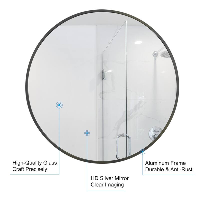 32" Wall Circle Mirror Large Round