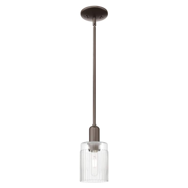 Innovations Lighting Endless Possibilities Arcadia - Hadley - 1 Light 5" Stem Hung Mini Pendant - Clear/Oil Rubbed Bronze