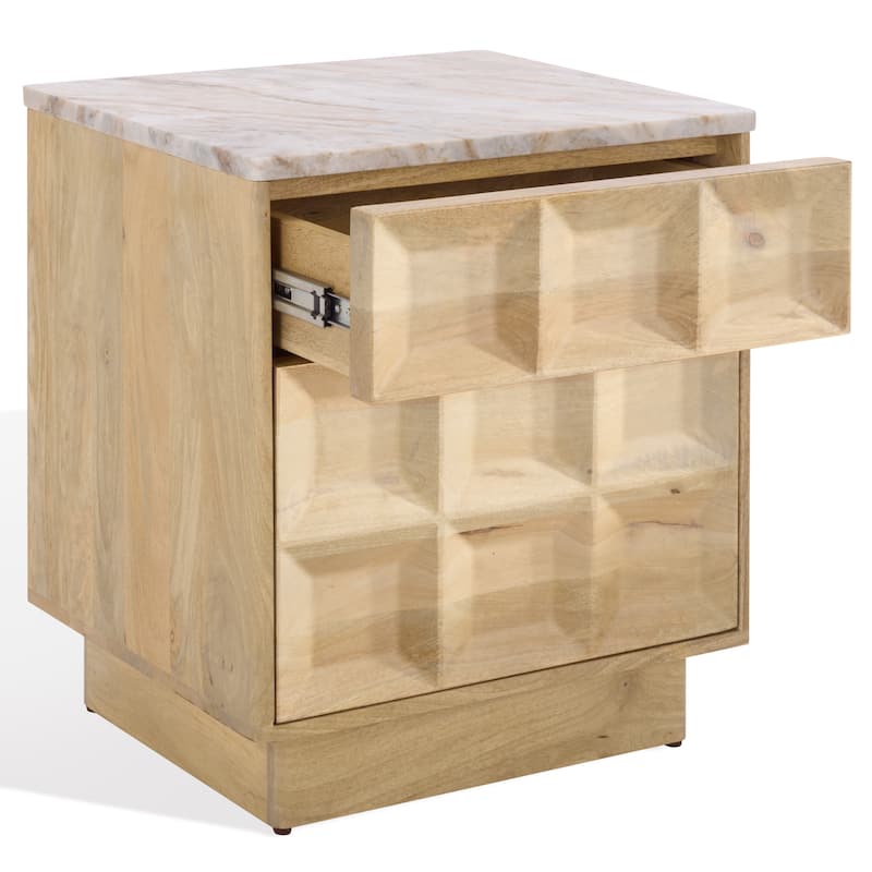 SAFAVIEH Couture Paxter Marble Top Nightstand
