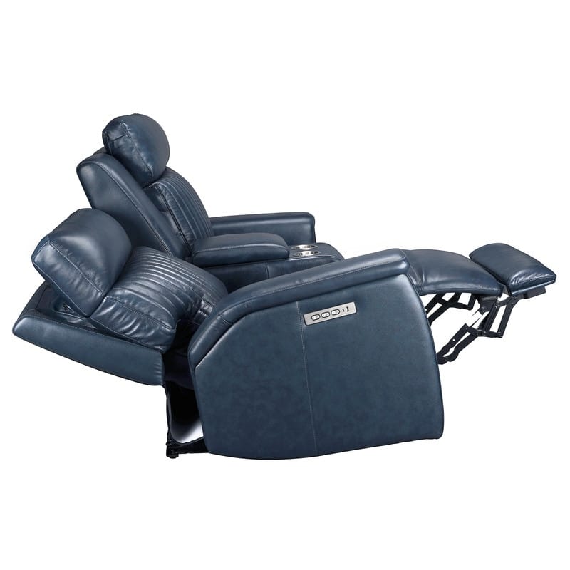 Genuine Leather Zero Gravity Power Reclining Sofa with Headrest, Lumbar & USB, Living Room Set