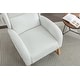 preview thumbnail 50 of 98, Teddy Fabric Upholstered Rocking Armchair with Solid Wood Frame & Legs, Cozy Ergonomic Lounge Chair with Soft Cushioning