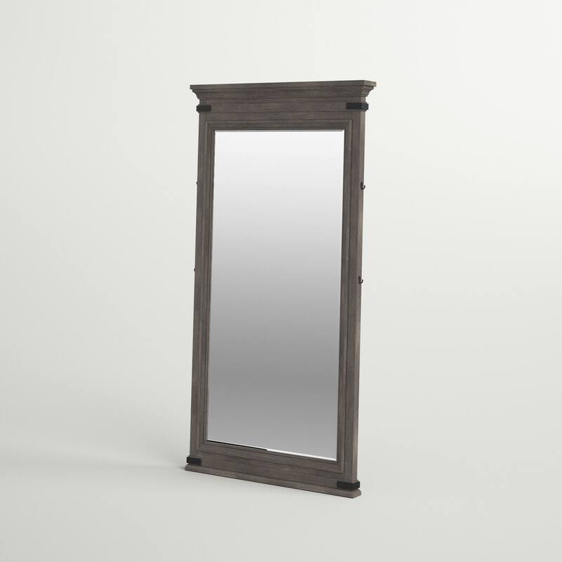 Forge Brushed Steel Floor Mirror