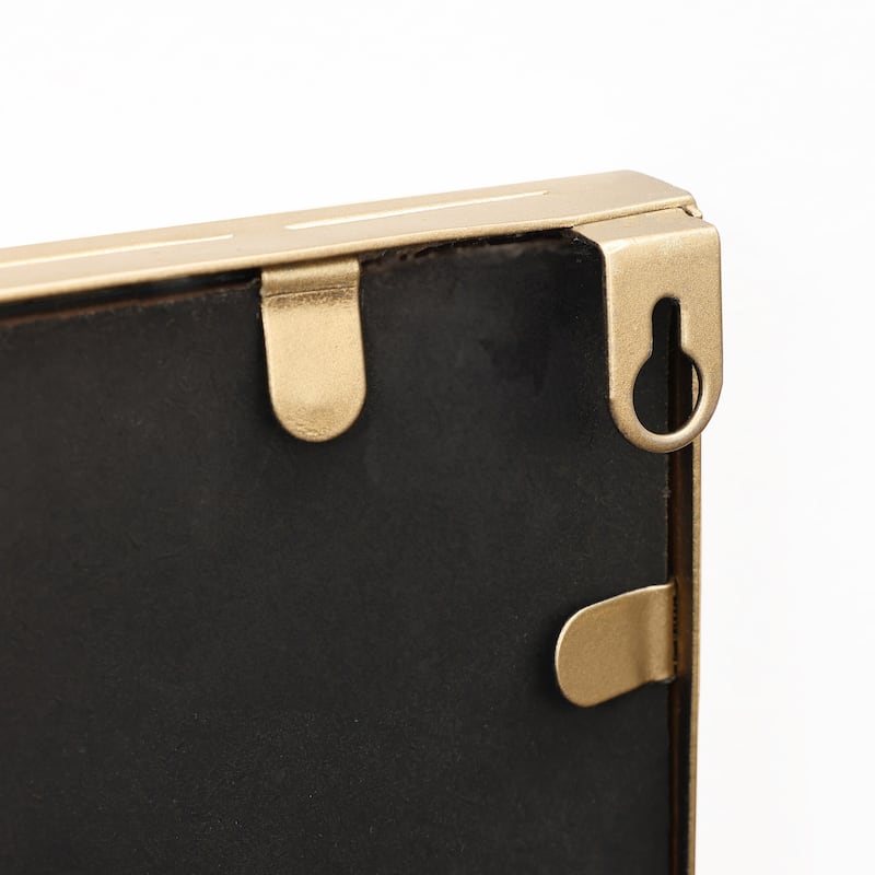 Cityscape Gold Metal Frame Rectangular Wall Mirror, Bathroom Wall Mirror - 32" H x 21.7" W