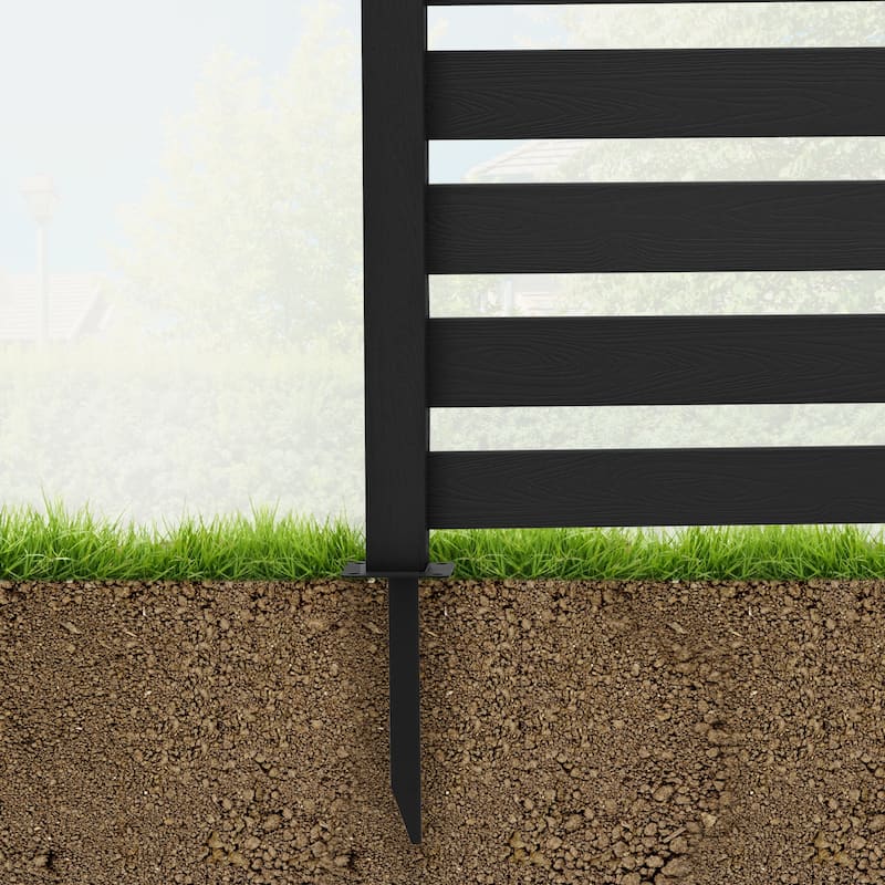 Courtyard Privacy Fence No Pit Digging Type, More Convenient For Outdoor Installation,2,4-Panel - 39.3 in. W x 35.6 in. H