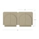 preview thumbnail 34 of 95, Iris Wooden Accent Cabinet, Sideboard Credenza or TV Stand with Arched Cabinet Doors and Adjustable Shelves