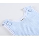 preview thumbnail 3 of 2, Classic Light Blue Seersucker Bubble Romper