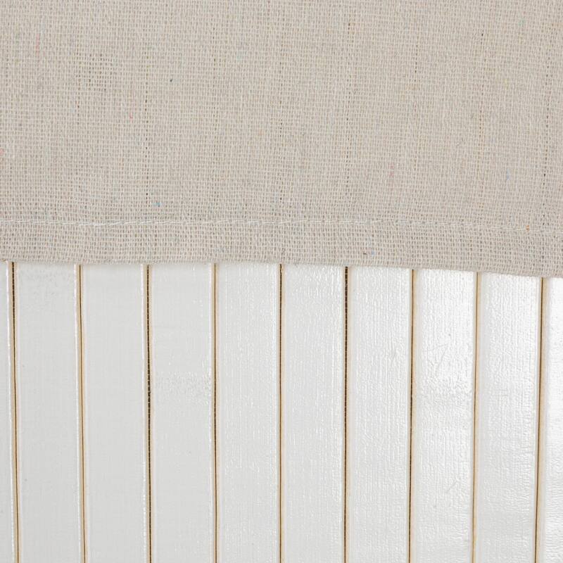 Household Essentials Bamboo Laundry Hamper with Handles and Removable Laundry Bag
