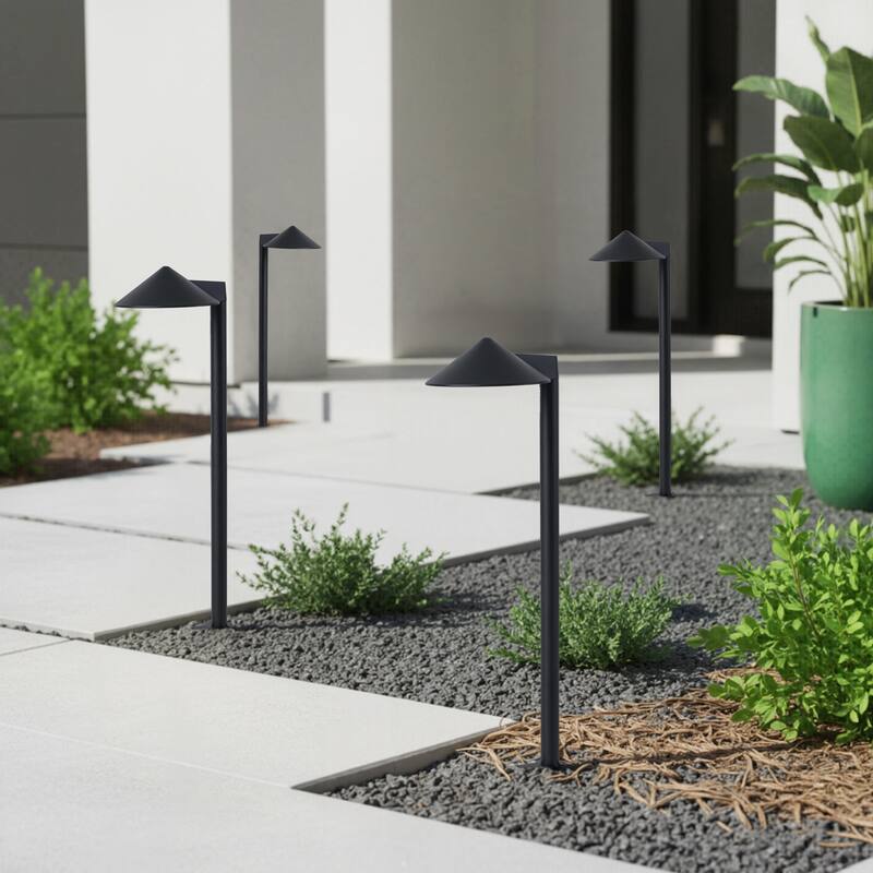 C Cattleya Low-Voltage Matte Black Aluminum 3000K LED Outdoor Path Light