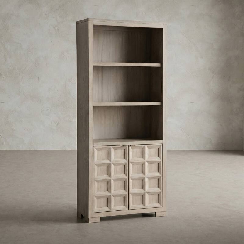 Furniture of America Durem Modern Tawny Brown 34" Bookcase with Shelves - Tawny Brown