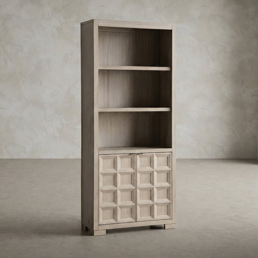 Furniture of America Durem Modern Tawny Brown 34" Bookcase with Shelves