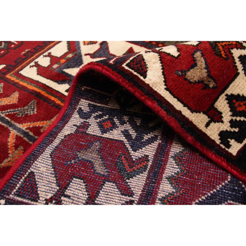 ECARPETGALLERY Hand-knotted Konya Anatolian Dark Red Wool Rug - 5'5 x 10'1