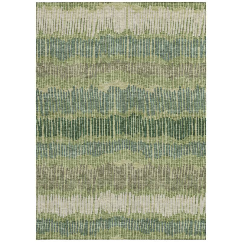 HomeRoots Striped Transitional Rectangle Outdoor Rug