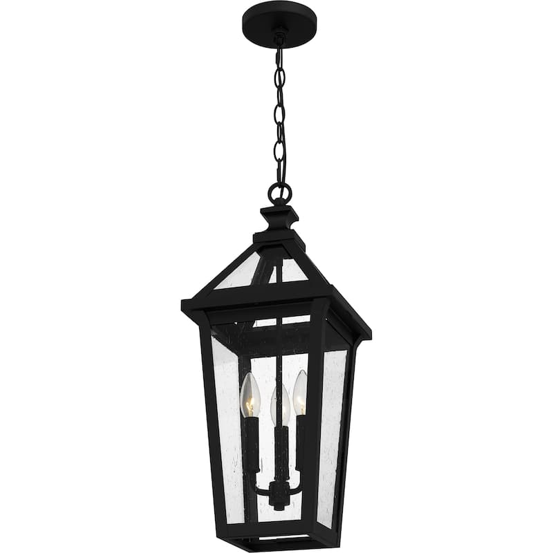 Boulevard 3-Light Matte Black Outdoor Hanging Lantern