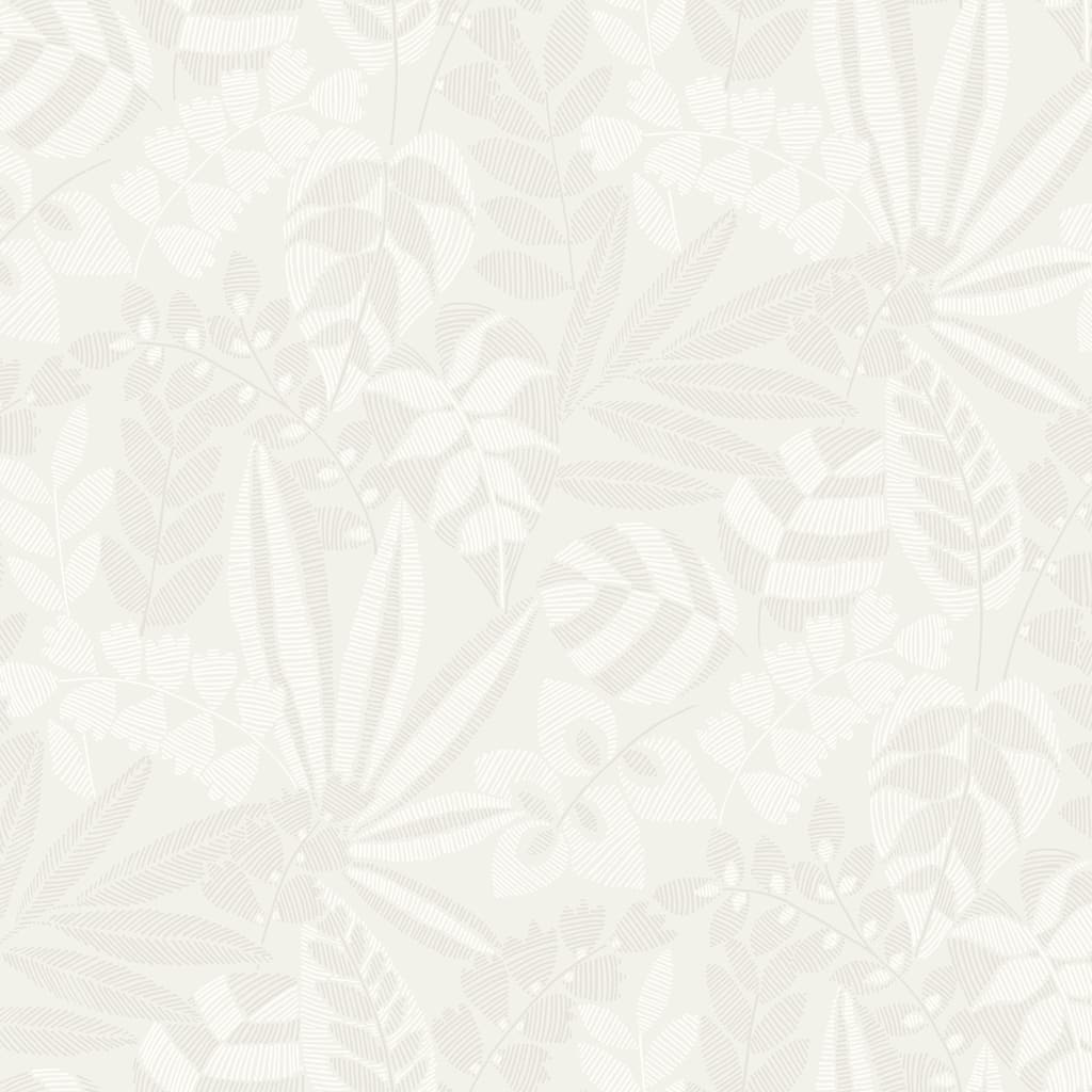 Seabrook Designs Boho Rhapsody Botanic Leaves Unpasted Wallpaper