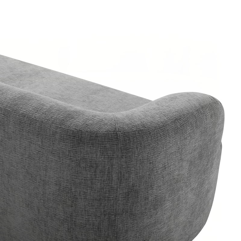 Upholstered Sofa with Pillows, No Assembly Curved Cloud Couch with High-Density Foam