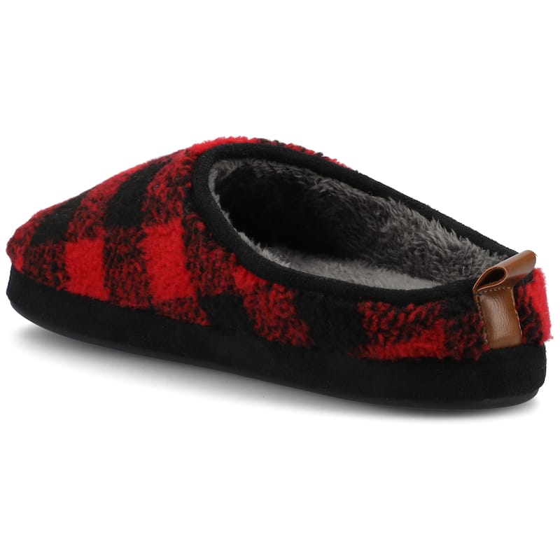 Vance Mens Roland Fleece Shearling Slide Slipper