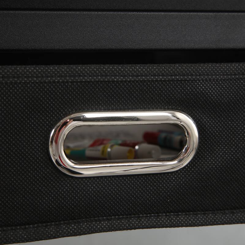 Anmytek Black Adjustable Drawing Drafting Table Desk with 2 Drawers and Stool for Home Office School