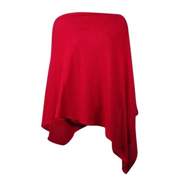 Alfani Women's Textured Boat Neck Poncho Sweater