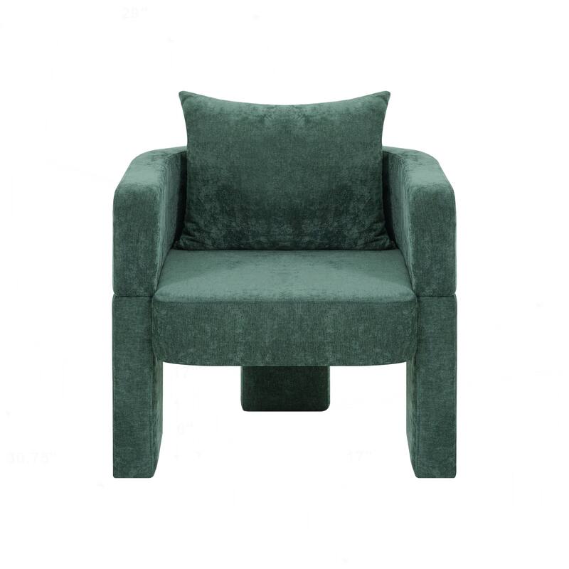 Comfortable Chenille Accent Chair with Ergonomic Design for Various Rooms