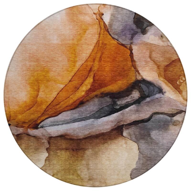 HomeRoots Abstract Transitional Rectangle Outdoor Rug