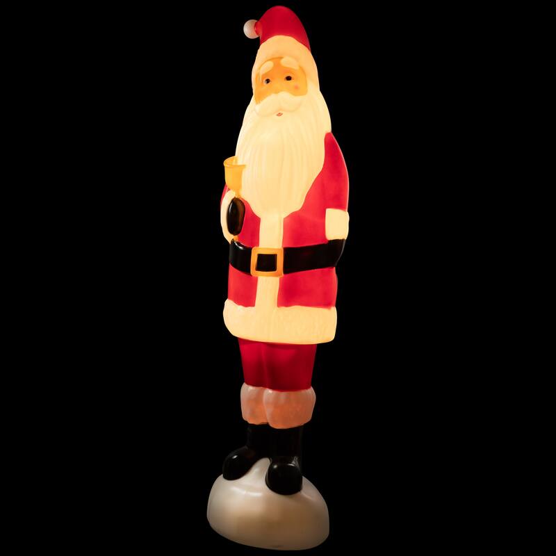 Lighted Blow Mold Santa Claus Outdoor Christmas Decoration - 59" - Red