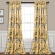 preview thumbnail 2 of 13, Lush Decor French Country Toile Room Darkening Window Curtain Panel Pair 84 Inches - Yellow & Gray